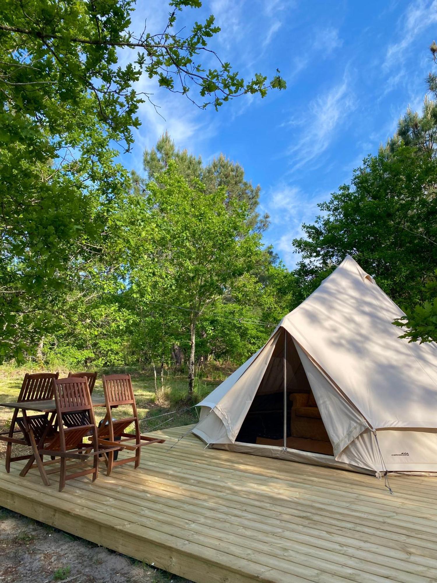 Camping La Kahute - Tente Lodge Au Coeur De La Foret Carcans Buitenkant foto